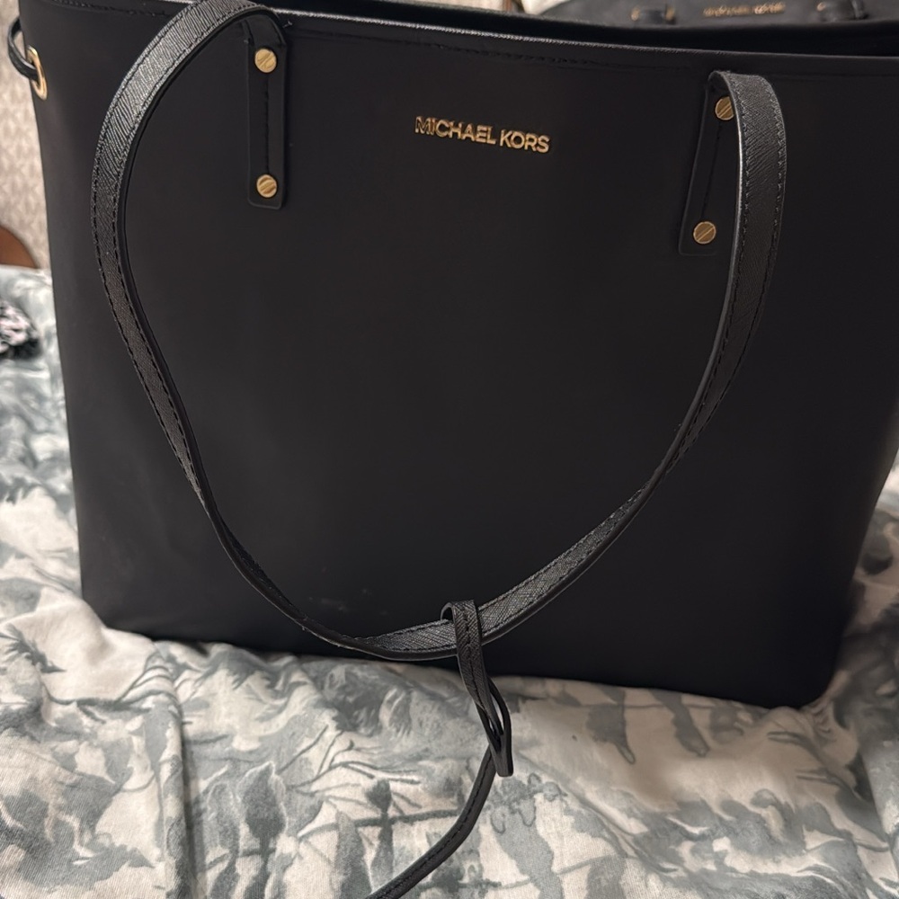 Michael Kors Black Leather Tote